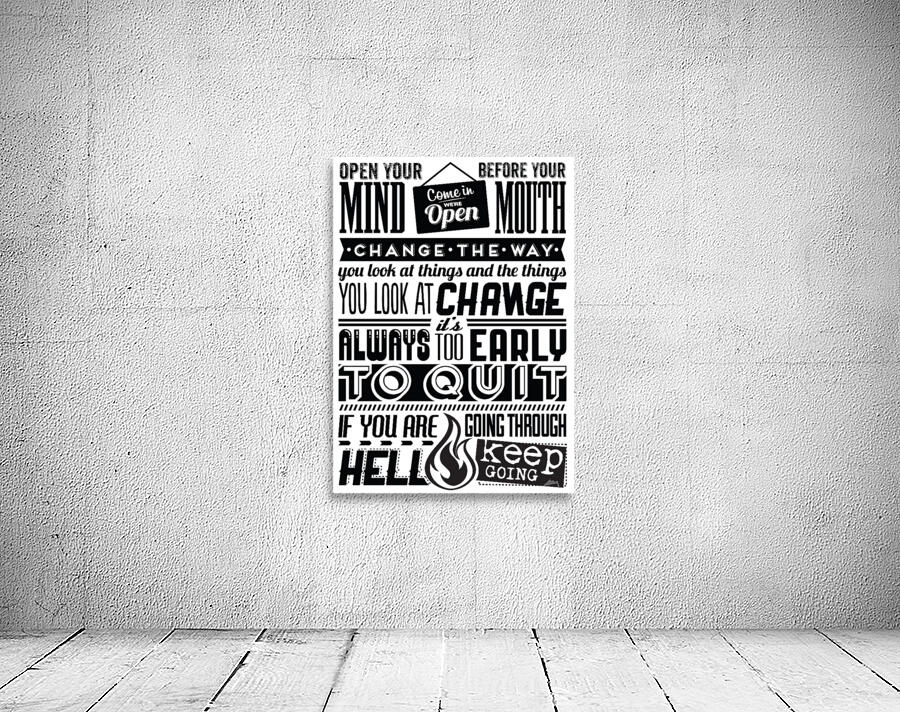 Black and White Inspirational Quotes by Point Art Wall Art