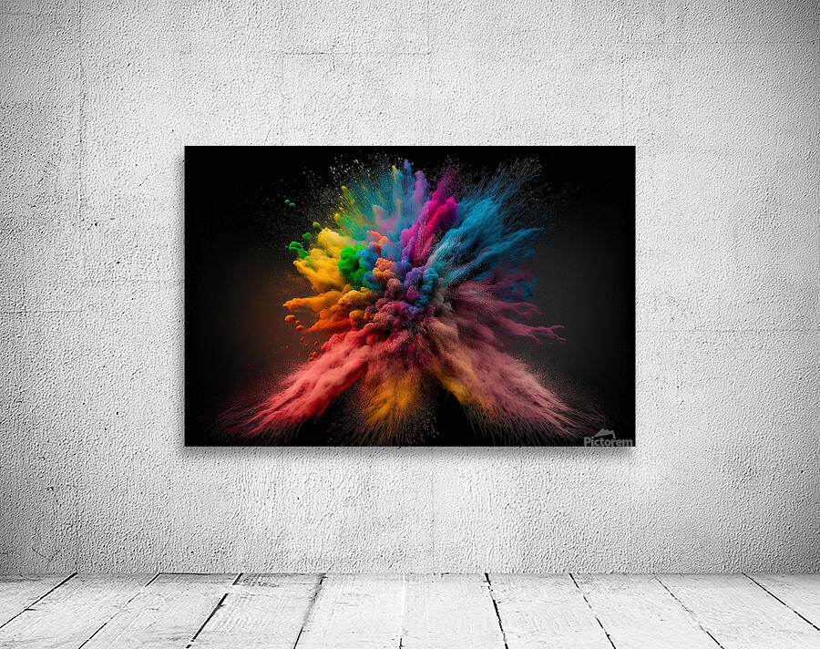Abstract multicolored powder explosion Wall Preview