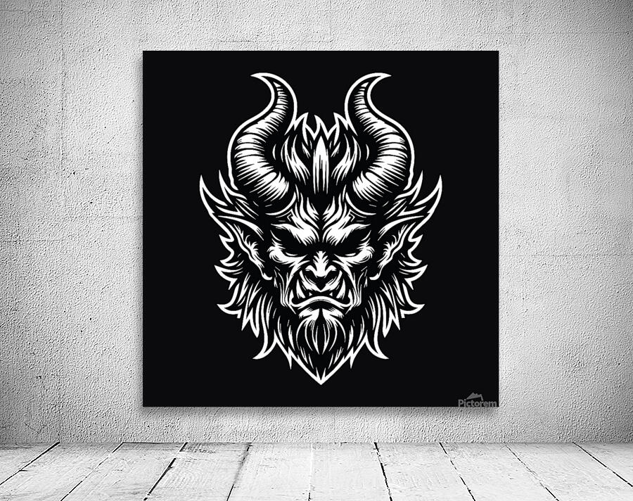 Angry Demon Head Wall Preview