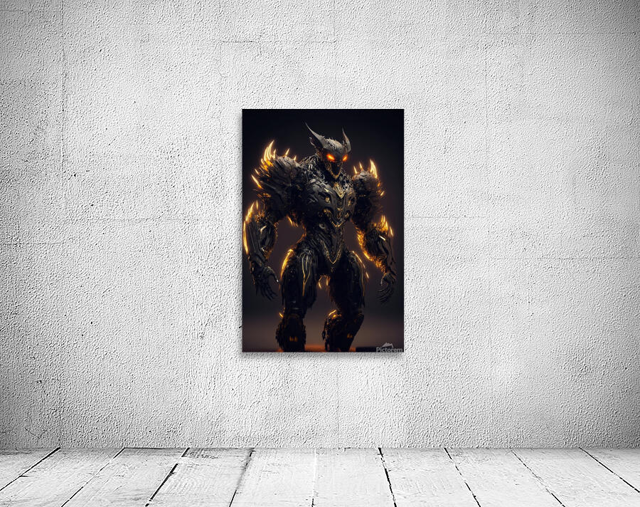 Demonic creature on a black background Wall Preview