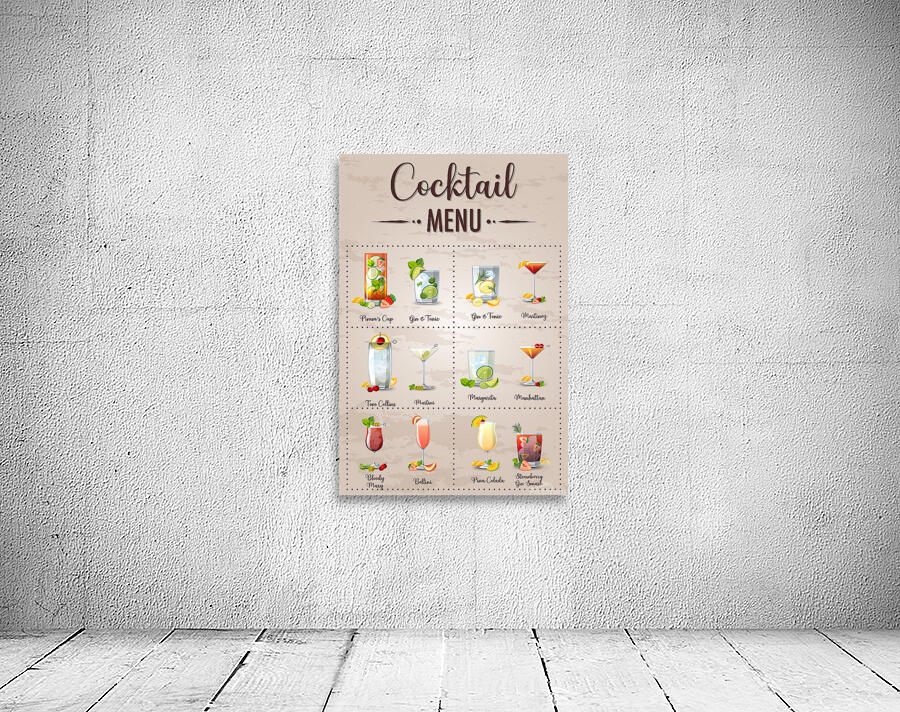 Mock tail menu. b Wall Preview