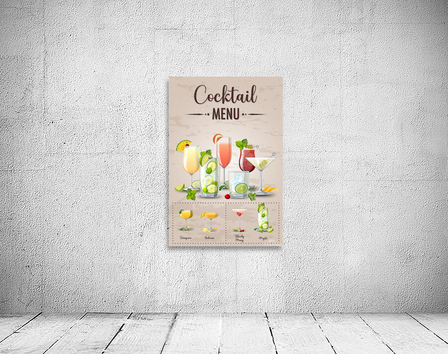 Mock tail menu. a Wall Preview