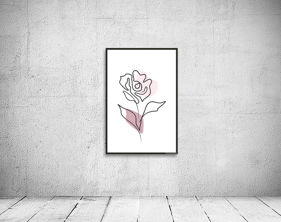 Flower line art.a Wall Preview