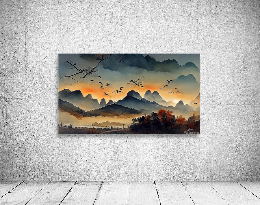 Mountain landscape design Wall Preview