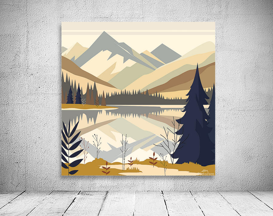 Mountain Scenery Wall Preview