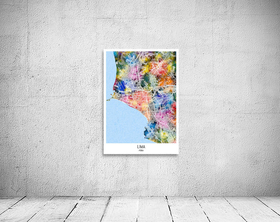 Lima Peru City Map Wall Preview