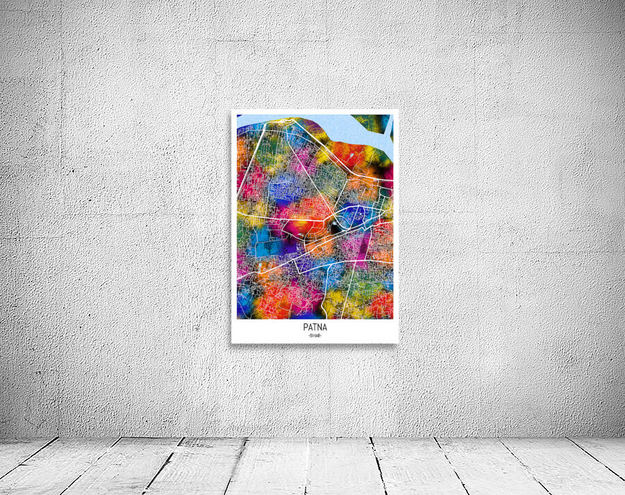 Patna Bihar City Map Wall Preview