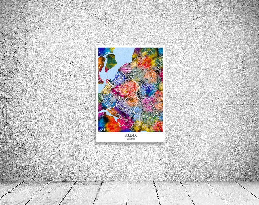 Douala Cameroon City Map Wall Preview