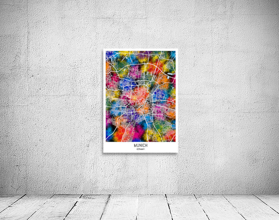 Munich Germany City Map Wall Preview