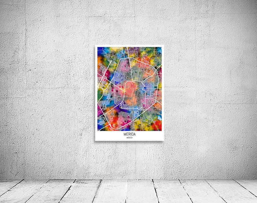 Merida Mexico City Map Wall Preview