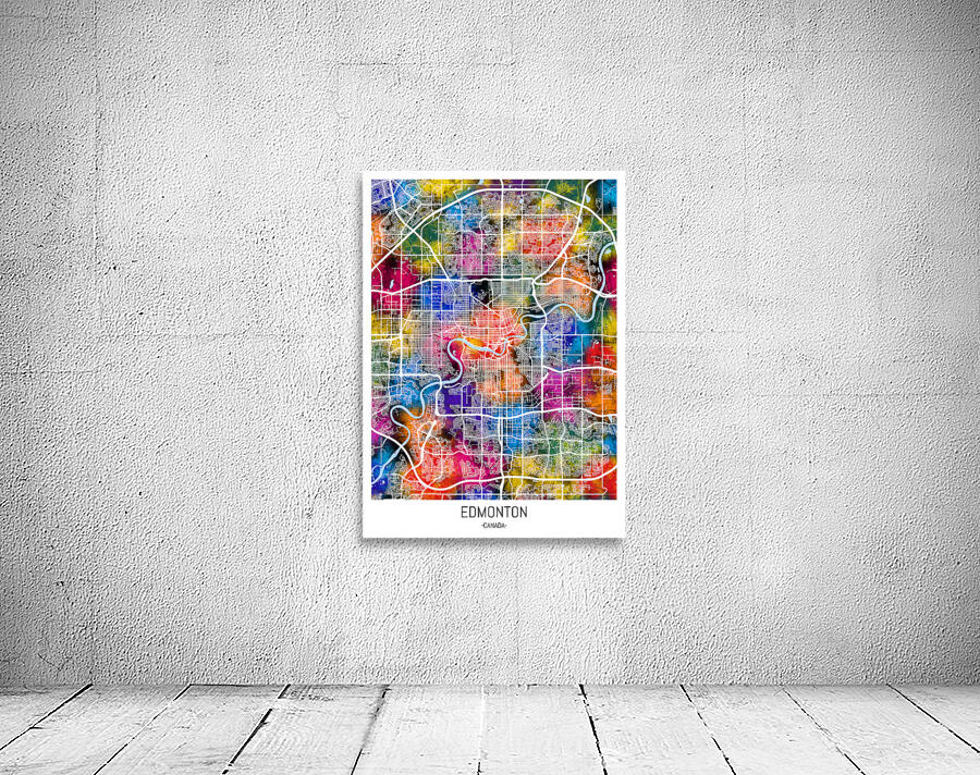 Edmonton Canada City Map Wall Preview