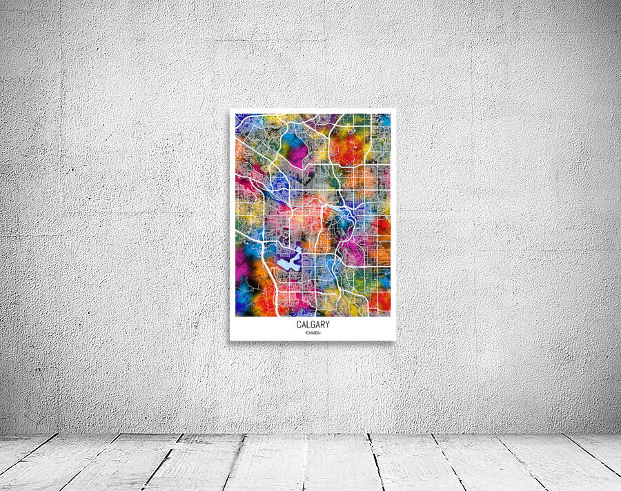 Calgary Canada City Map Wall Preview