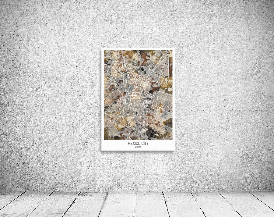Mexico City Mexico Road Map Wall Preview