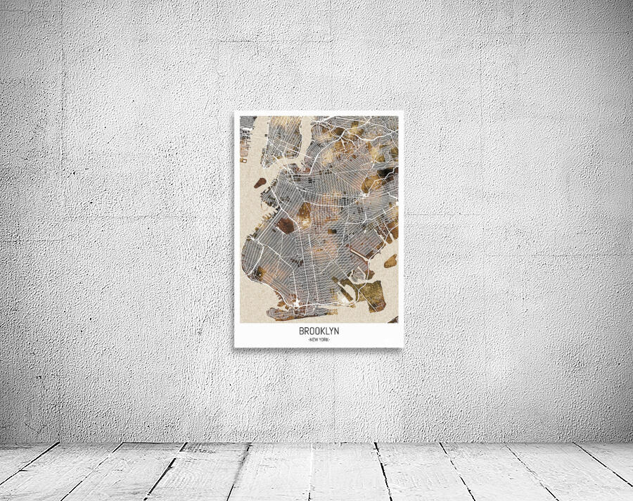 Brooklyn New York Map Wall Preview