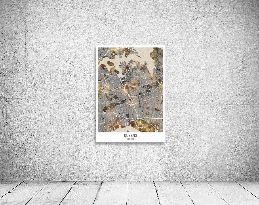 Queens New York Map Wall Preview