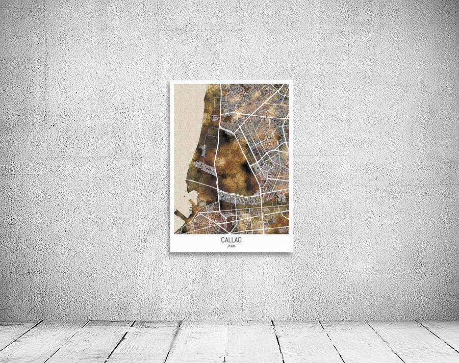 Callao Peru City Road Map Wall Preview