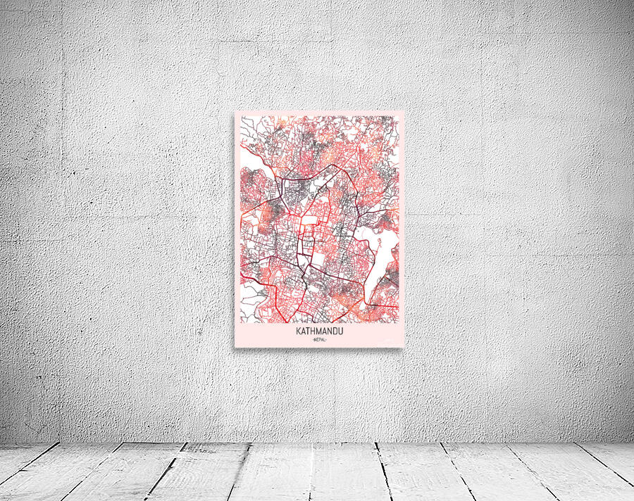 Kathmandu Nepal Map Wall Preview