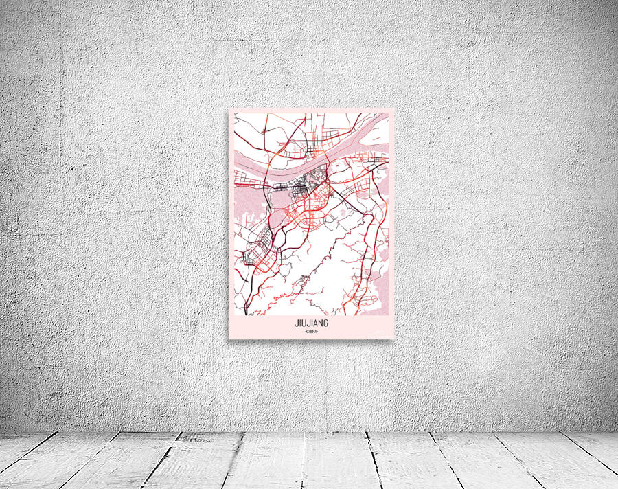 Jiujiang China Map Wall Preview