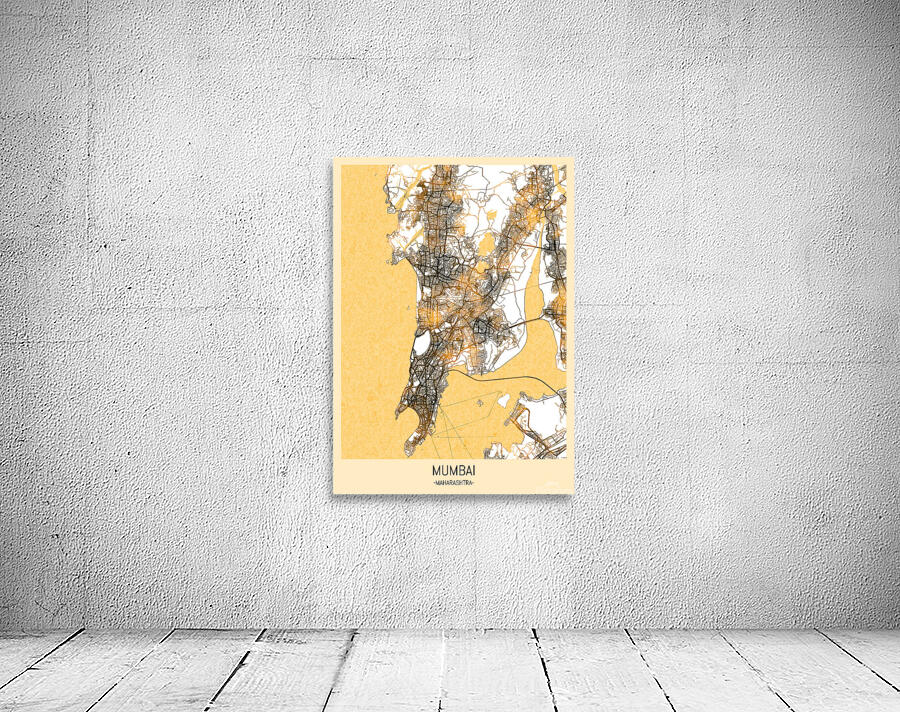 Mumbai City Map Wall Preview