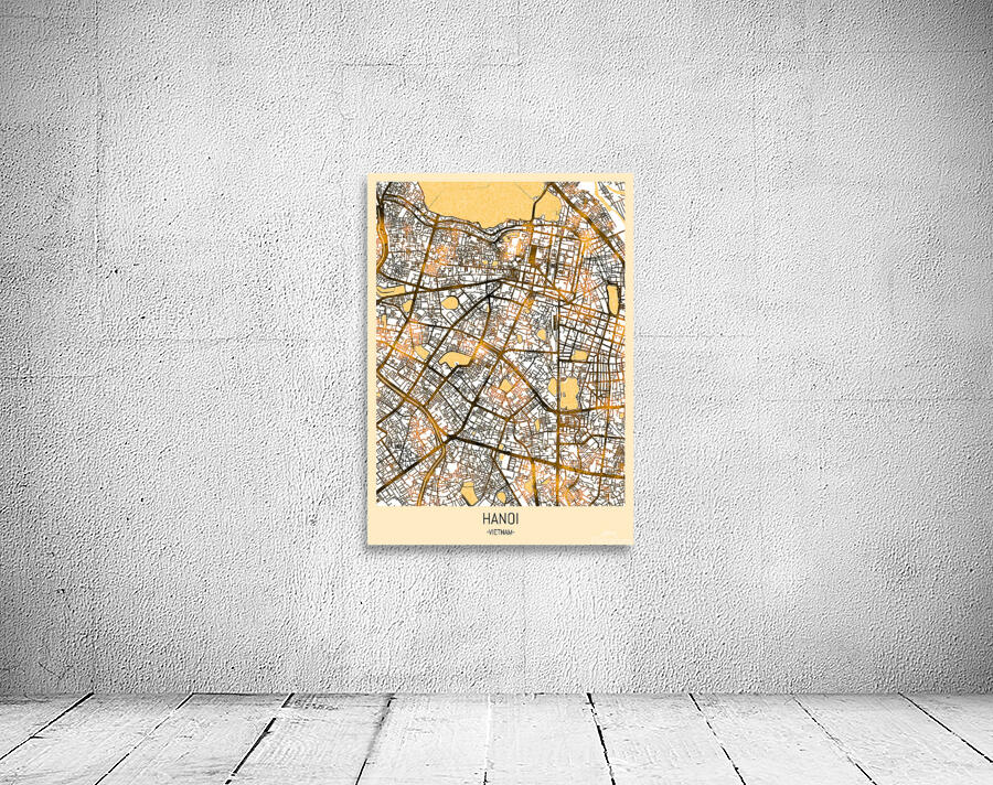 Hanoi City Map Wall Preview