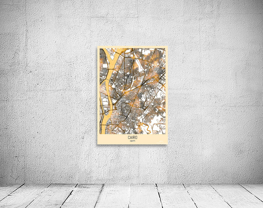 Cairo City Map Wall Preview