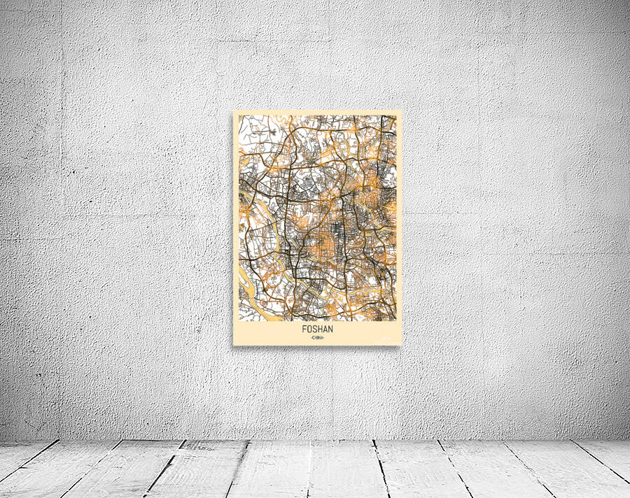 Foshan City Map Wall Preview