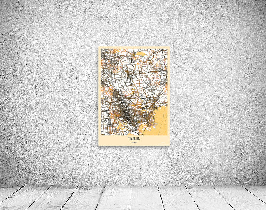 Tianjin City Map Wall Preview
