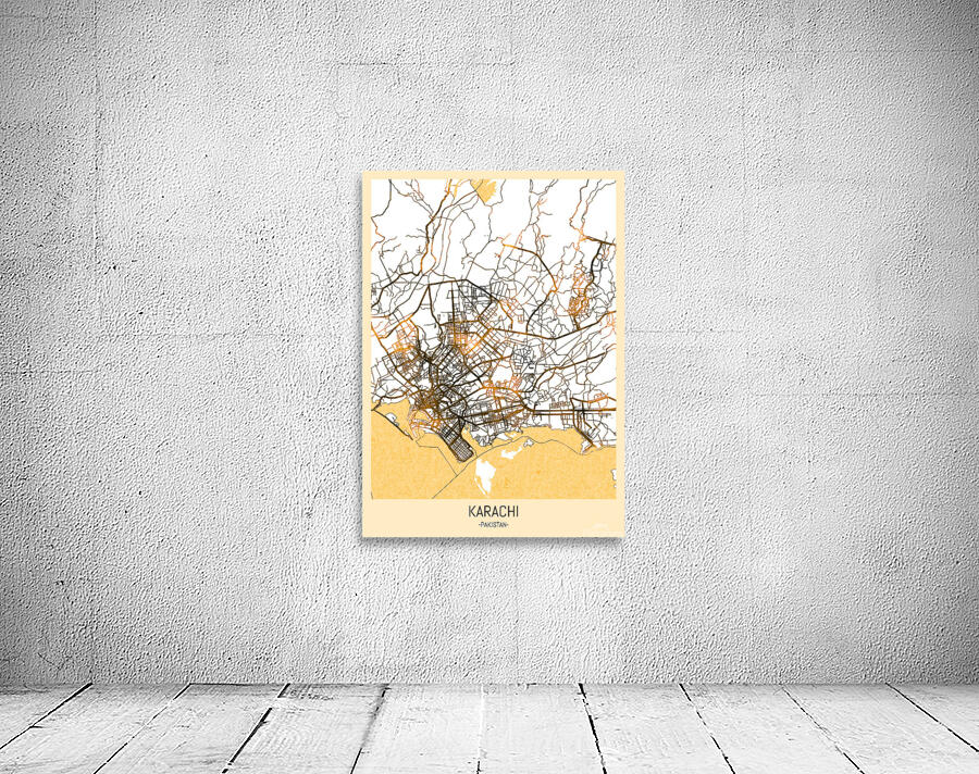 Karachi City Map Wall Preview