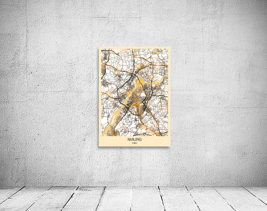 Nanjing City Map Wall Preview