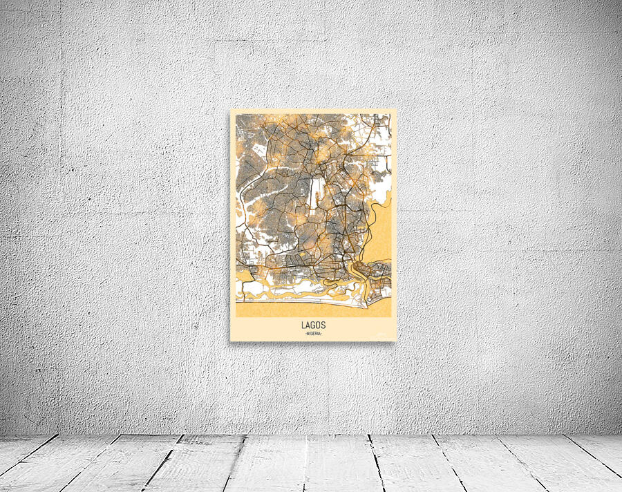 Lagos City Map Wall Preview