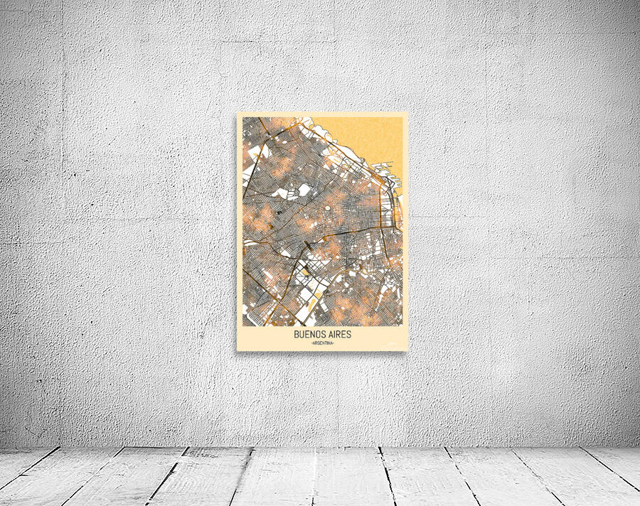 Buenos Aires City Map Wall Preview