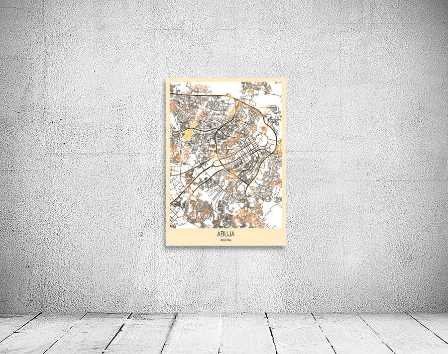Abuja City Map Wall Preview