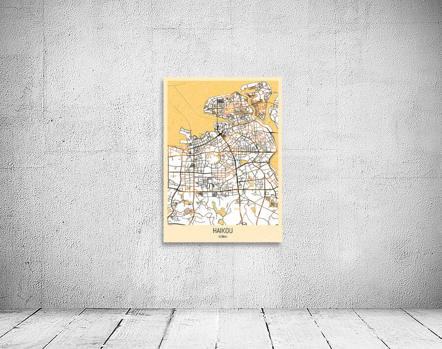 Haikou City Map Wall Preview