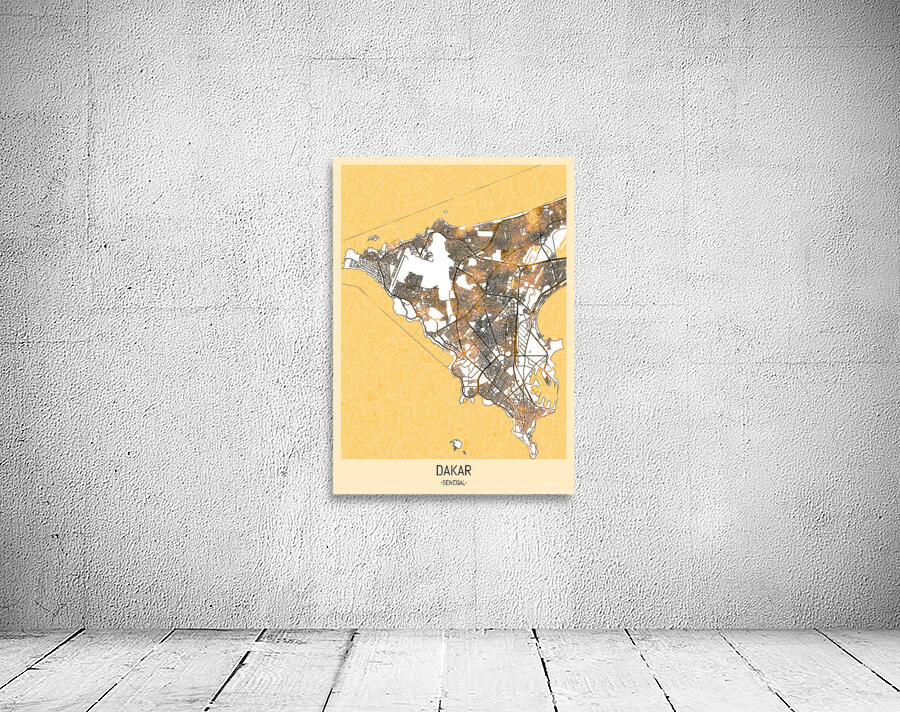 Dakar City Map Wall Preview