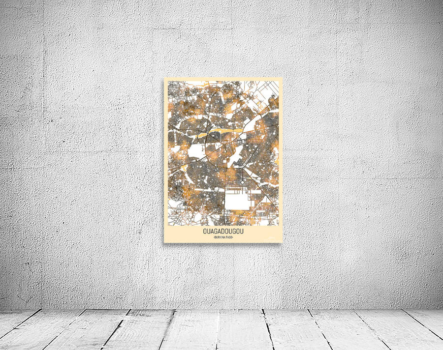 Ouagadougou City Map Wall Preview