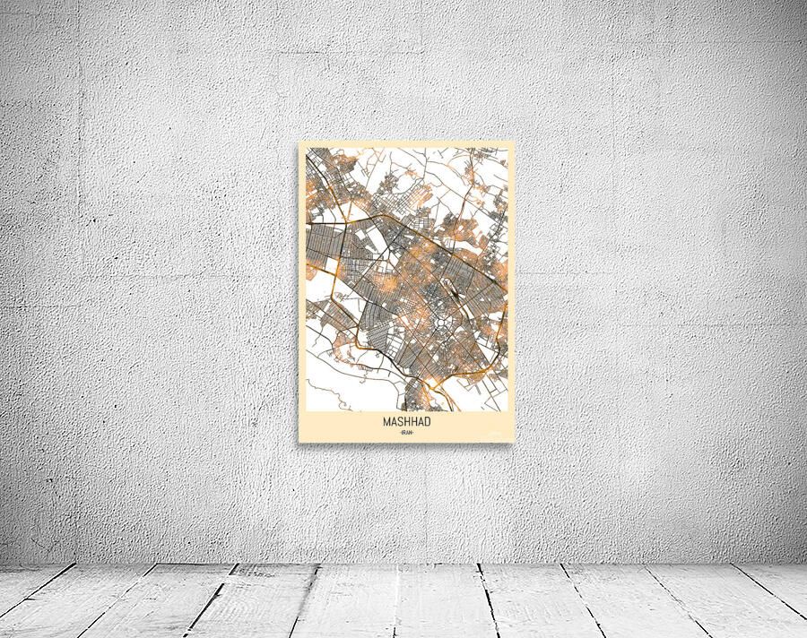 Mashhad City Map Wall Preview