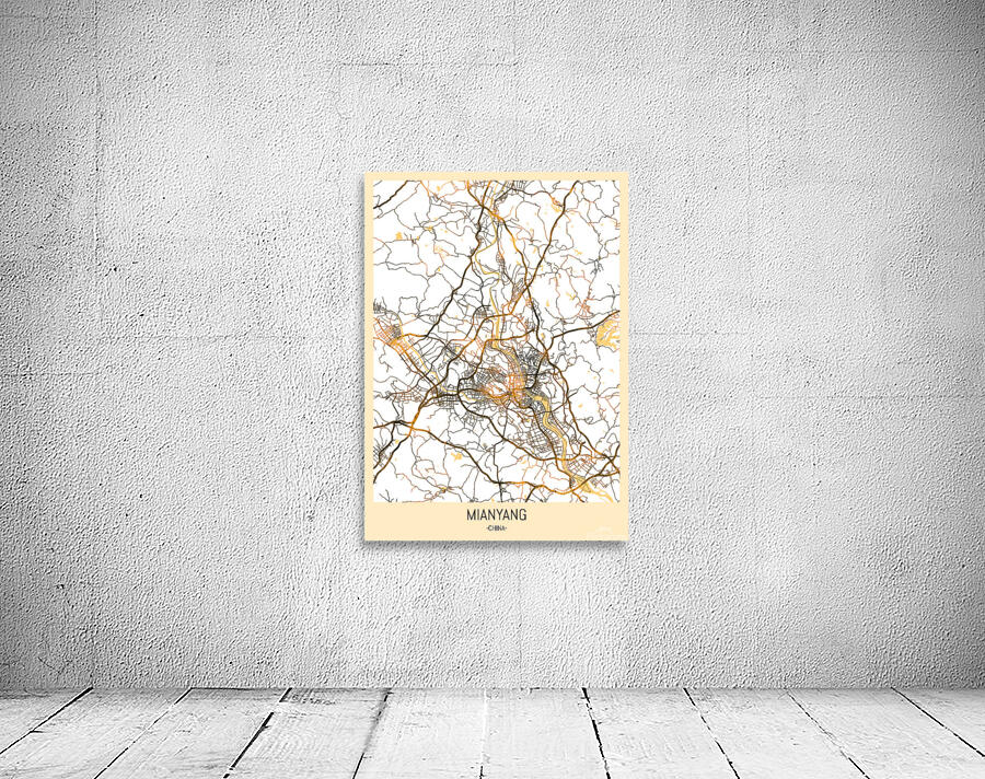 Mianyang China Map Wall Preview