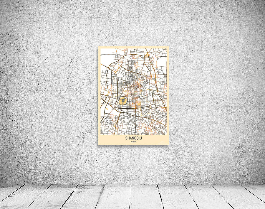 Shangqiu China Map Wall Preview