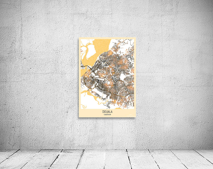 Douala Cameroon City Map Wall Preview