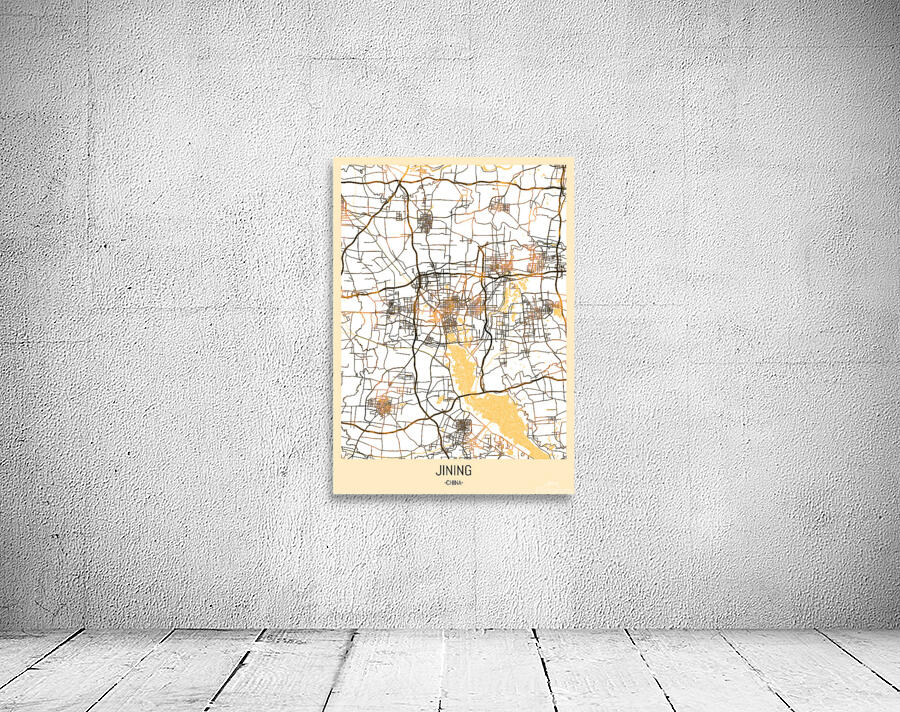 Jining China City Map Wall Preview
