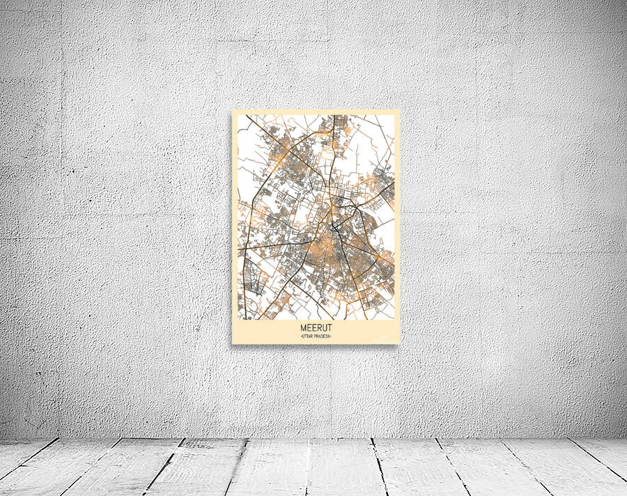 Meerut Uttar Pradesh City Map Wall Preview
