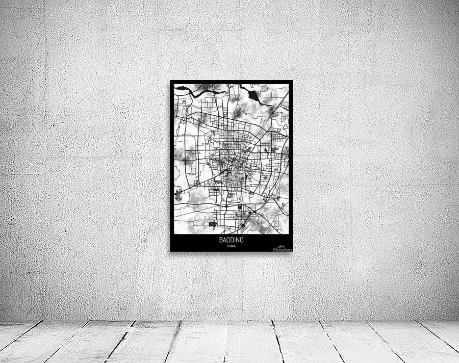 Baoding China City Street Map Wall Preview