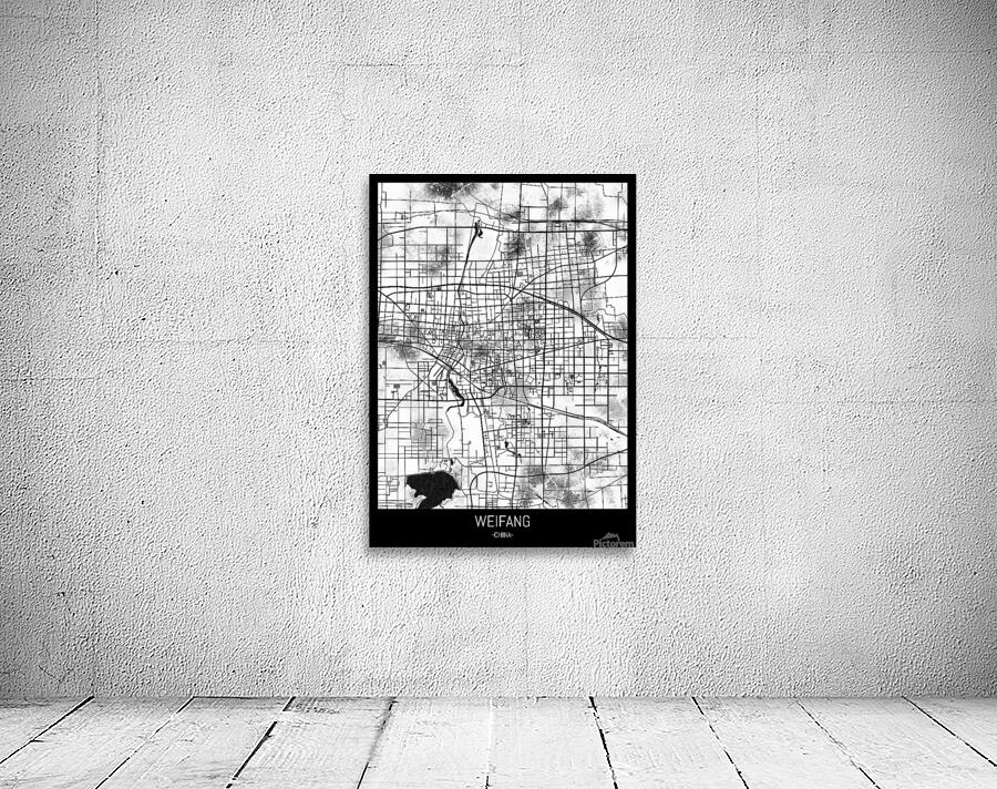 Weifang China City Street Map Wall Preview