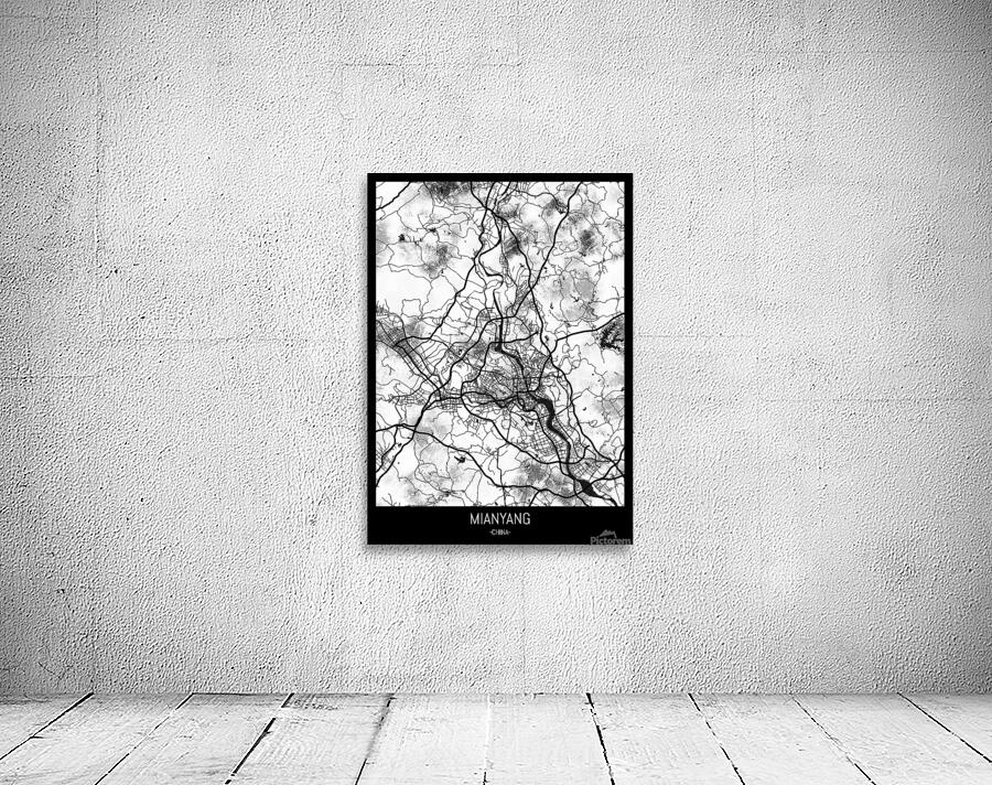 Mianyang China Map Wall Preview