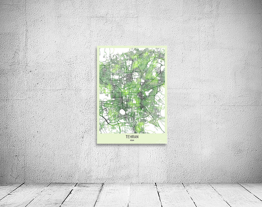 Tehran Iran City Map Wall Preview