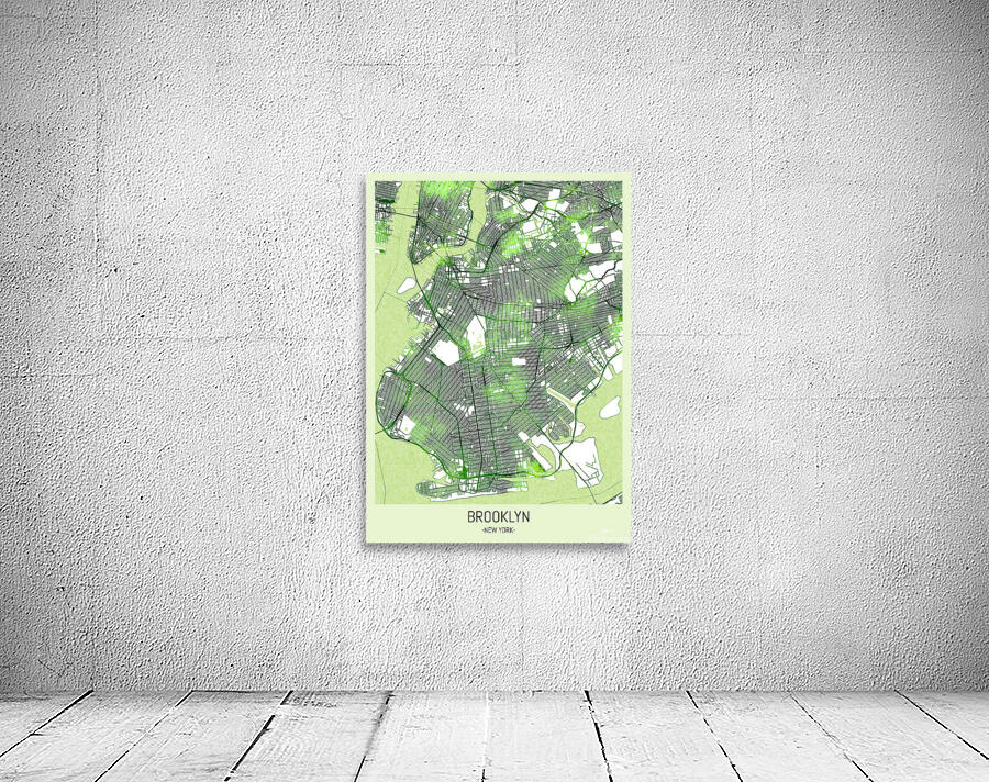 Brooklyn New York Map Wall Preview