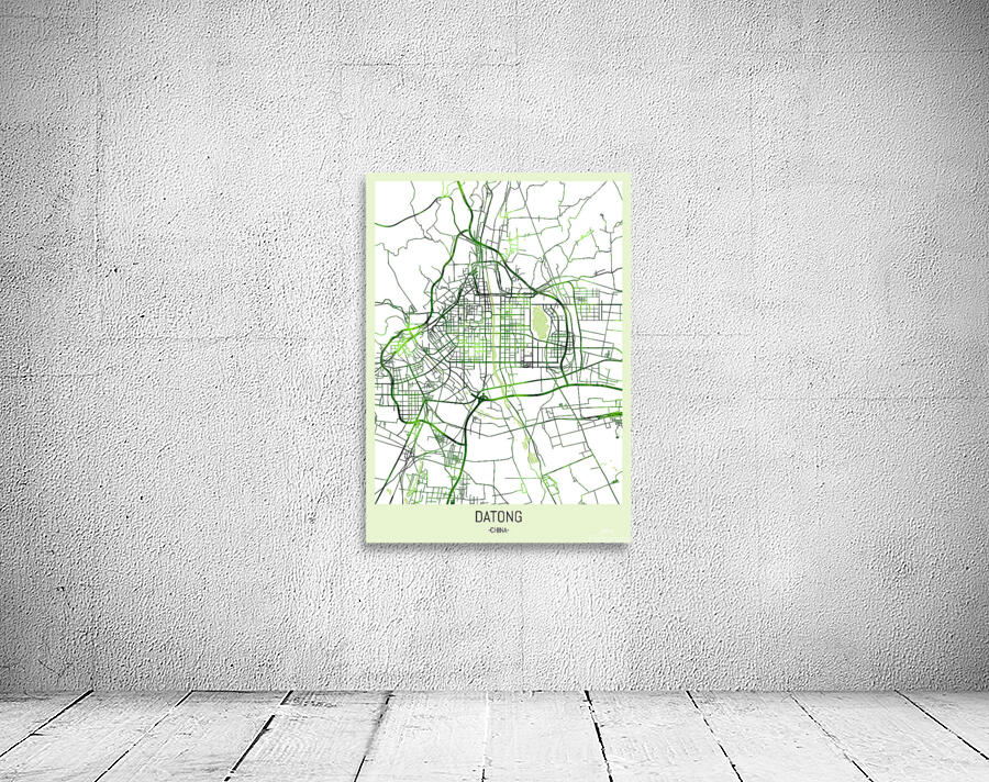 Datong China City Map Wall Preview