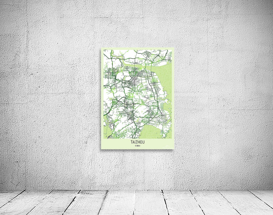 Taizhou China City Map Wall Preview