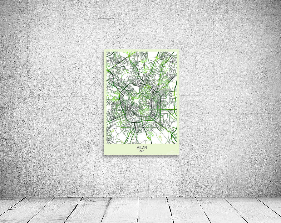 Milan Italy Map Wall Preview