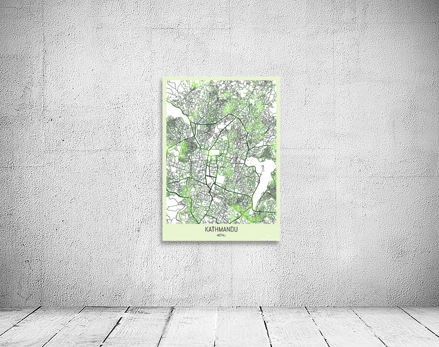 Kathmandu Nepal Map Wall Preview